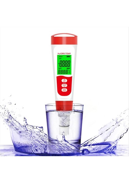 Hidrojen Su Şişesi Test Ölçer, 3'ü 1 Arada H2/orp/sıcaklık Dijital Test Cihazı (Yurt Dışından)