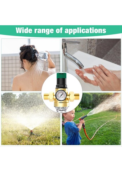 Su Basınç Regülatörü 3/4 Inç, Su Basınç Göstergesi ve Ağ Filtresi ile (Yurt Dışından) indirimleri