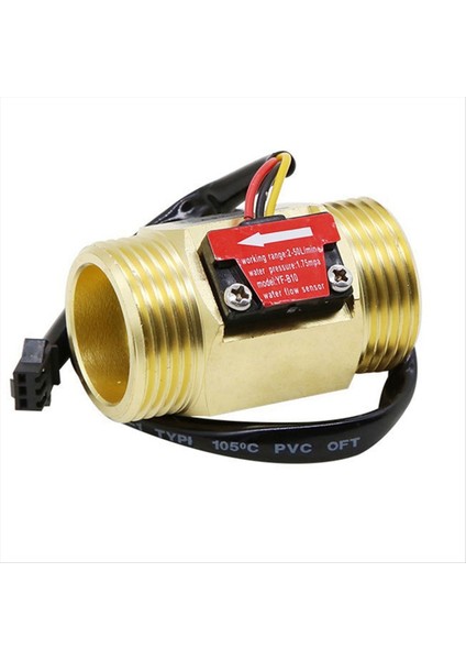 Su Akış Sensörü Hall Akış Ölçer 1 Inç Harici Kablo Bakır (Yurt Dışından)