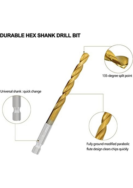Titanyum Hex Matkap Bit Seti 135 Derece Ipucu Hss Metal Için Etki Matkap Bit Seti Ahşap Hızlı Değişim Tasarımı (Yurt Dışından) modelleri