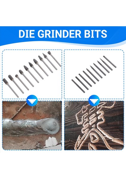 Çift Kesilmiş Karbür Rotary Çapak Seti 20PCS Kalıp Öğütücü Bitler 1/8 Inç Saplı Tungsten Karbür Kesme Çapakları Ahşap Çalışma Için (Yurt Dışından) indirimleri