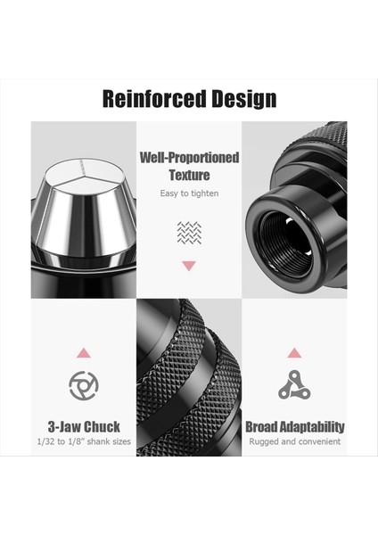 28 Parçalı Matkap Chuck Kiti Elektrikli Taşlama Parçaları Değiştirme 4486 Matkap Anahtarsız Matkap Tutma Kolu Döner Aracı (Yurt Dışından) modelleri