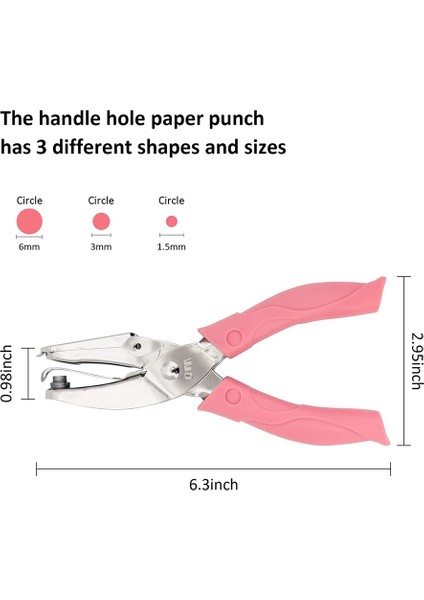 3 Adet El Delikli Kağıt Kağıt Yumruk El Tipi Metal Tek Delikli Kağıt Zımba Dıy El Zincir Deliği Daire Şeklinde (Yurt Dışından) fiyatları