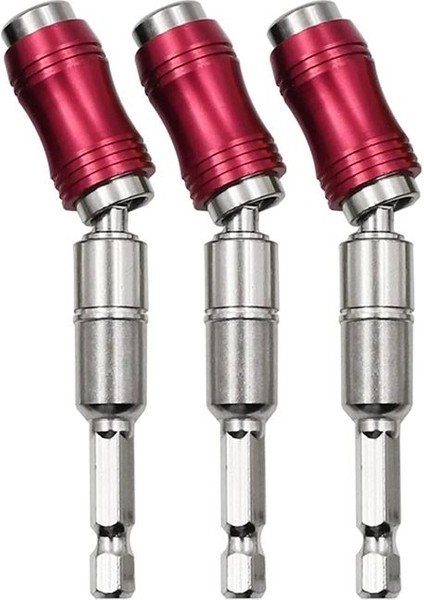 3pcs Manyetik Pivot Matkap Bit Tutucu Manyetik Dönen Bit Uç Tutucu Hızlı Serbest Bırakma Esnek Tornavida Bit Tutucu C (Yurt Dışından)
