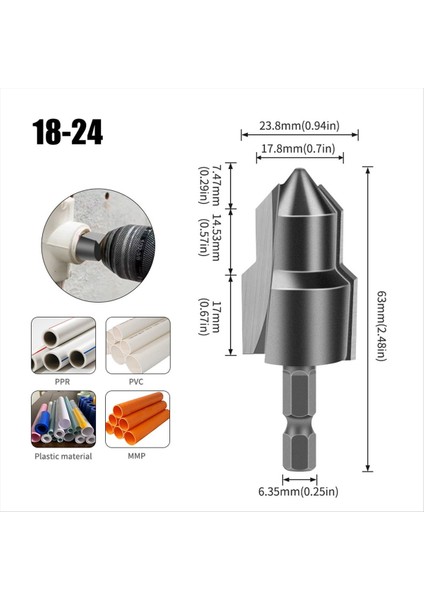 Yükseltilmiş Alaşım Kaldırma Matkapı Ppr/tpr Su Borusu Onarım Matkap Braketi Pagoda Matkap Botu Pahlatma Aracı 20/25/32MM (Yurt Dışından) modelleri