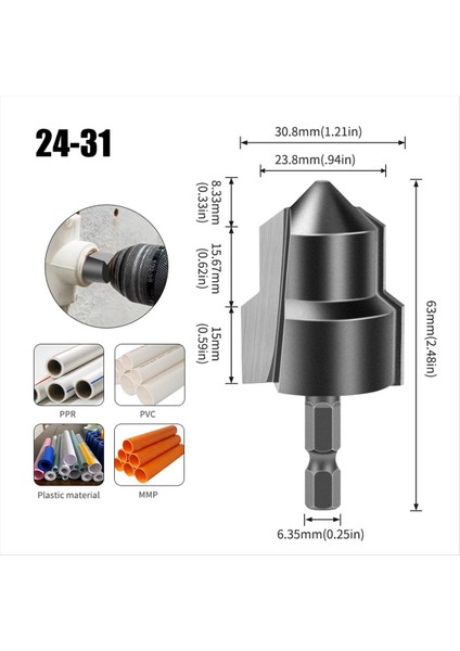 Yükseltilmiş Alaşım Kaldırma Matkapı Ppr/tpr Su Borusu Onarım Matkap Braketi Pagoda Matkap Botu Pahlatma Aracı 20/25/32MM (Yurt Dışından) fırsatları