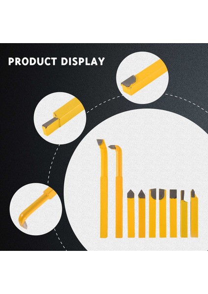 9pcs/set Yw1 Karbür Lehçeli Uçlu Uçlu Torna Kesici Aletleri 8X8MM Kana Yüksek Sertlik Döndürme Freze Kaynağı Biti (Yurt Dışından) indirimleri