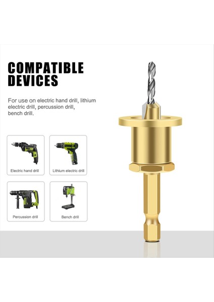 Ayarlanabilir Altıgen Şaft Kontroşkeli Matkap Taper Delik Matkap Vidası Aşaması Kendi Kendine Dokunma Vidası Alaşımı (Yurt Dışından) fırsatları