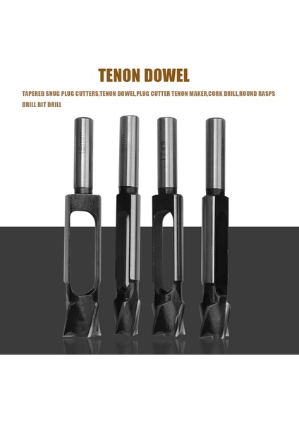 4 Pcs/set Tenon Dübel Fiş Kesici Maker Konuk Sıkıştırılmış Fiş Kesiciler 8mm 10MM 12MM 15MM Cork Matkap (Yurt Dışından) fırsatları