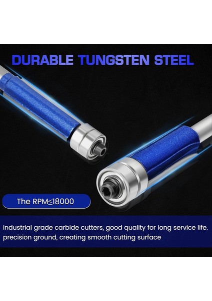 4pc Düz Yönlendirici Bits1/4 Inç Shank Alt Üst Rulman Floş Trim Yönlendirici Bit Seti Bitlik Ahşap Işlemesi Için (Yurt Dışından) fırsatları