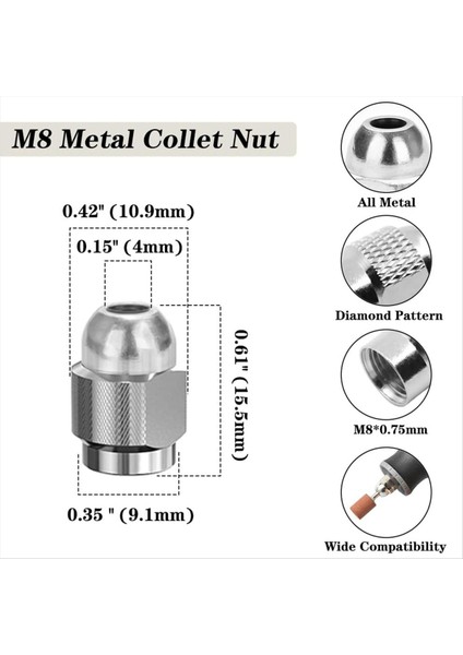 16PCS Matkal Chuck Collet Seti 4486 Anahtarsız Hızlı Değişim Yedek 4485 Pirinç Koltuk Somun Seti (Yurt Dışından) fırsatları
