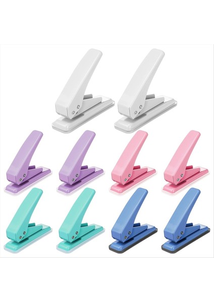 10 Pcs Kilitli Tek Delikli Punch 1 Delik Kağıt Deliği Punch 20 Sayfa Kapasite Anti Kaçma Tabanlı El Kağıt Puncher (Yurt Dışından)