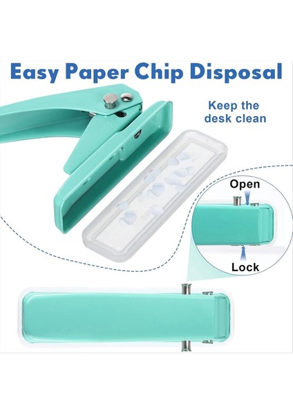 10 Pcs Kilitli Tek Delikli Punch 1 Delik Kağıt Deliği Punch 20 Sayfa Kapasite Anti Kaçma Tabanlı El Kağıt Puncher (Yurt Dışından) fiyatları