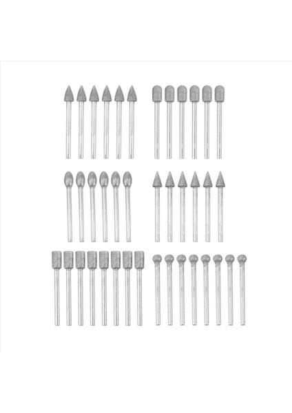 40 Adet Elmas Burr Bitleri Taş Oyma Seti Dremel Rotary Aleti Için 1/8 Inç Şafak (Yurt Dışından) fiyatları