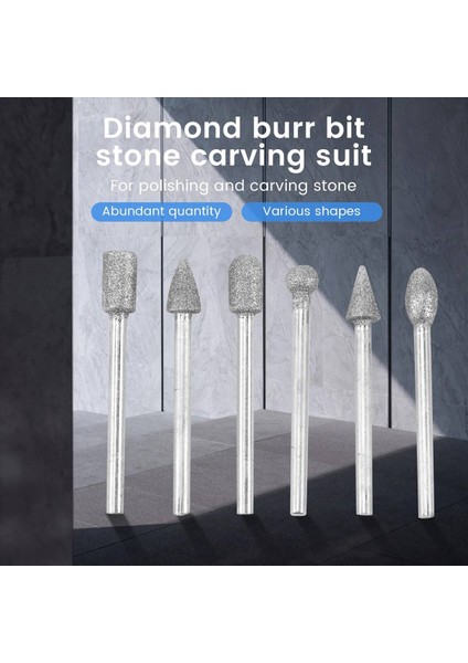 40 Adet Elmas Burr Bitleri Taş Oyma Seti Dremel Rotary Aleti Için 1/8 Inç Şafak (Yurt Dışından) fırsatları