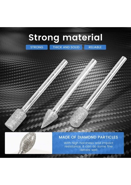 40 Adet Elmas Burr Bitleri Taş Oyma Seti Dremel Rotary Aleti Için 1/8 Inç Şafak (Yurt Dışından) indirimleri
