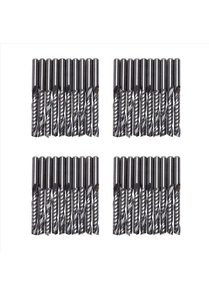 40PCS Cnc Yönlendirici Bitleri 3 175 x 22MM Tek Flüt Spiral Karbür Cnc Yönlendirici Bitleri Öğütme Kesici (Yurt Dışından)