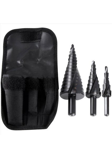 3pcs 4-32MM Hss Kobalt Adım Matkap Bit Seti Azot Yüksek Hızlı Çelik Spiral Metal Koni Üçlü Kısaltılmış Şafak Delik Kesici (Yurt Dışından) fiyatları