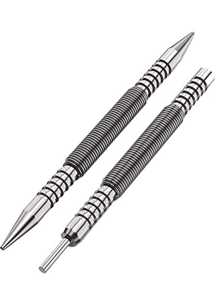 Bahar Çift Uç Çivi Yumruk Set Merkez Del Delin Yay Yüklü Marker Metal Ahaç Matkap Bit Kapı Pimi Çıkarma (Yurt Dışından)