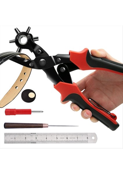 Deri Deliği Yumruk Seti Süper Ağır Hizmet Dönemi Kemerler Için Hassas Çok Delikli Boyutlar El Sanatları Delikleri (Yurt Dışından)