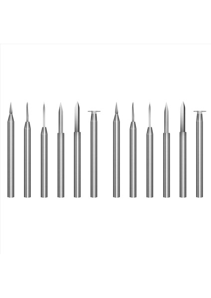 Ahşap Oyma Matkap Bitleri Döner Aracı Için Set 12 Pcs Gravür Matkap Aksesuarları Bit Ahşap El Sanatları Taşlama Aracı 3mm (Yurt Dışından)