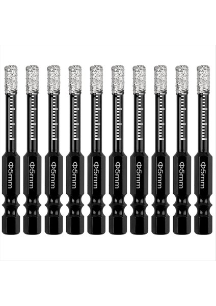 10PCS Kuru Elmas Matkap Bitleri Seti Karo Seramik Granitemarble Taş Sert Malzemeler Için 3/16 Inç Hex Shanktile Çekirdek Matkap Ucu (Yurt Dışından)
