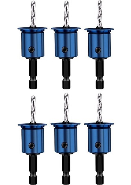 6 Parçalı 10MM Altıgen Şaft Ahşap Işleme Seti Counterk Matkap Bit Seti 2-1 Arada Sınırlı Delik Açıcı (Yurt Dışından)