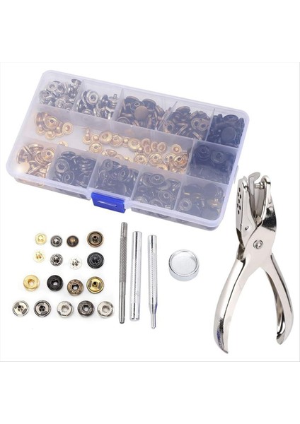 120 Set Snap Darlatıcı Kiti Deri 6 Renkli Metal Pres Saplama Araçları (Yurt Dışından) modelleri