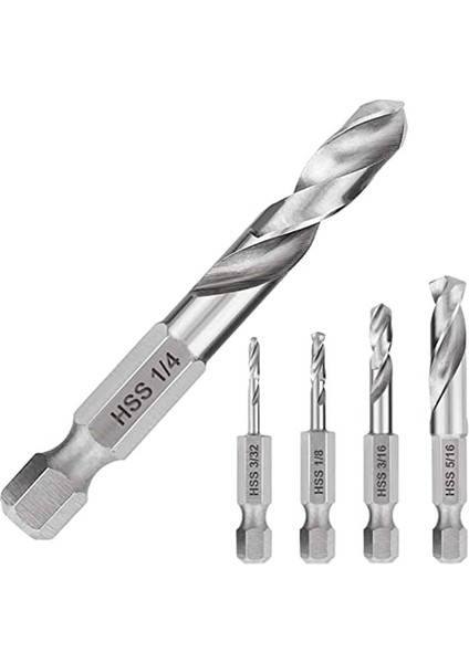 1/4 Hex Shank Matkap Bit Seti 5 Pcs Metal M2 Kısa Uzunluk Matkap Bit Çelik Için Set Hızlı Değişim Için Chuck (Yurt Dışından)