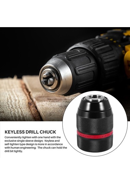 Anahtarsız Matkap Chuck 1/2-20ANF Mount 2-13MM Kendi Kendinden Şartı Matkap Çışı Birden Fazla Amaçlar Elde Matkap Çıkarma (Yurt Dışından) fırsatları