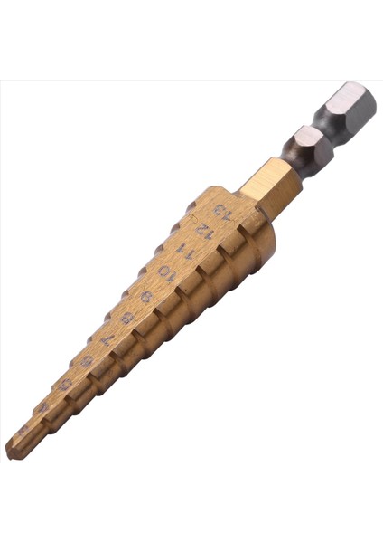 3pcs 1/4 Inç Hex Shank Hss Yüksek Hızlı Çelik Titanyum Kaplamalı Adım Matkap Bit 3-13MM (Yurt Dışından) fiyatları