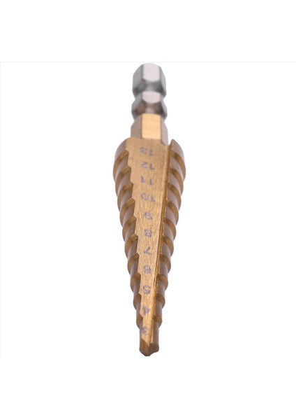 3pcs 1/4 Inç Hex Shank Hss Yüksek Hızlı Çelik Titanyum Kaplamalı Adım Matkap Bit 3-13MM (Yurt Dışından) indirimleri