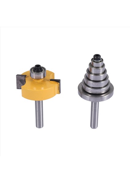 1/4 Inç Shank Rabbeting Yönlendirici Biti Çoklu Derinlikler Için Ayarlanmış 6 Rulman 1/8 Inç 1/4 Inç 5/16 Inç 3/8 Inç 7/16 Inç 1/2 Inç (Yurt Dışından)