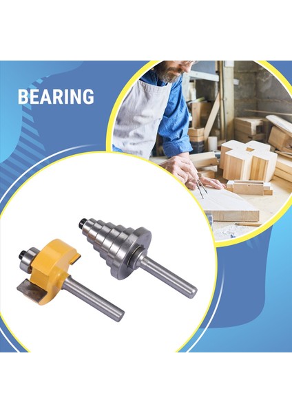 1/4 Inç Shank Rabbeting Yönlendirici Biti Çoklu Derinlikler Için Ayarlanmış 6 Rulman 1/8 Inç 1/4 Inç 5/16 Inç 3/8 Inç 7/16 Inç 1/2 Inç (Yurt Dışından) indirimleri