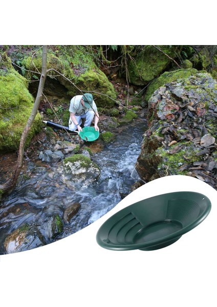 1pcs Plastik Altın Tan Havzası Nugget Madencilik Tavası Dredging Prospecting Nehir Aracı Yıkama Altın Panlama Ekipmanları Yeşil (Yurt Dışından) indirimleri
