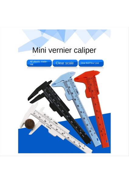 0-80MM Çift Ölçekli Plastik Veri Caliper Ölçüm Öğrenci Kaliperi Mini Ölçüm Aracı (Yurt Dışından)