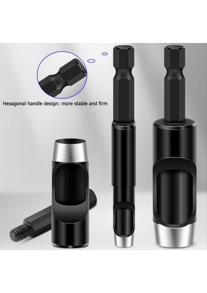 6pcs Hollow Punch Set Matkap Bitler -Leather Del Punch Aracı Esnek Matkap Bitleri Uzatma Altıgen Saplama Matkap Bit Seti (Yurt Dışından) fiyatları