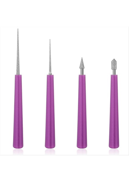 4pcs Elmas Uçlu Boncuk Raybası Mücevher Yapım Boncuk Deliği Büyüteç Aracı Cam Plastik Metal Ahşap Boncuklar (Yurt Dışından)