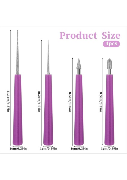 4pcs Elmas Uçlu Boncuk Raybası Mücevher Yapım Boncuk Deliği Büyüteç Aracı Cam Plastik Metal Ahşap Boncuklar (Yurt Dışından) modelleri