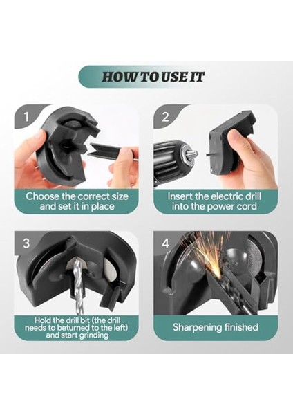 Matkap Biti Bileme Çok Amaçlı Matkap Ucu Öğütme Kalemçeri 4 Öğütme Tekerleği Matkap Makinesi Bıçağı Keskinleştirme Aracı (Yurt Dışından) fırsatları