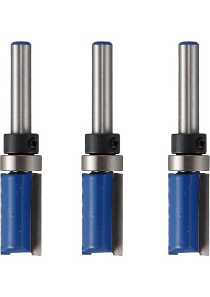 3x 1/4inch Shank Router Bit Ikiz 2 Yivli Imparatorluk Jig Şablon Kesici Ahşap (Yurt Dışından)