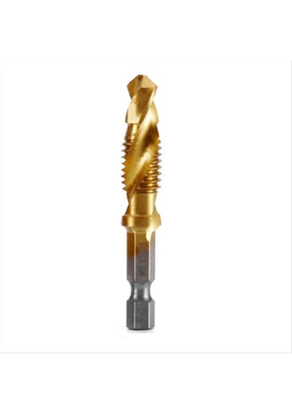 M10X1 5mm Hex Shank Titanyum Kaplama Hss Vidalı Iplik Metrik Tap Matkap Bitleri Vida Makinesi Bileşik Tap Açma Pap Aracı (Yurt Dışından)