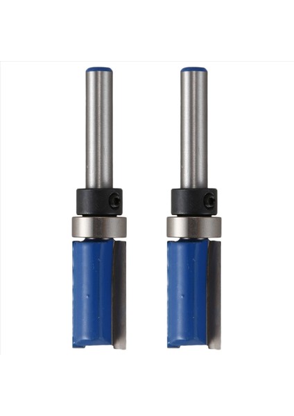 2pcs 1/4inch Shank Yönlendirici Bit Ikiz 2 Yivli Imparatorluk Jig Şablonu Kesici Ahşap (Yurt Dışından)