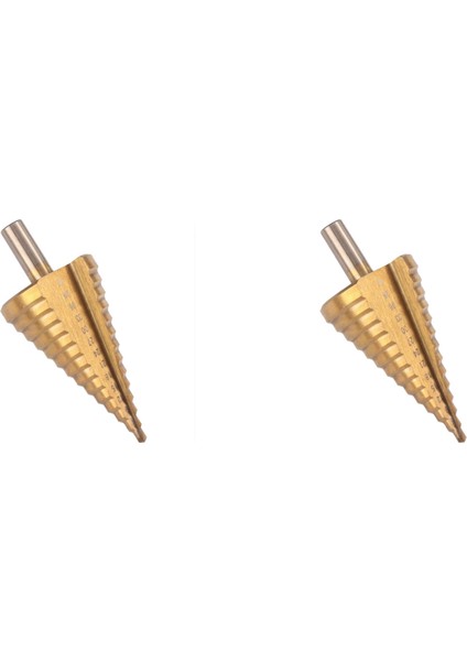 2x Hss Adım Koni Matkap Bit - 4-42MM 14 Boyutlar Yuvarlak Şaft Delik Kesici Aracı Yüksek Hızlı Çelik (Yurt Dışından)