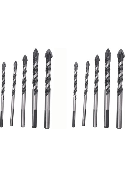 Fayans Beton Tuğla Cam Plastik ve Ahşap Tungsten Karbür Tuğla Duvarı Için 10 Adet Çok Malzemeli Matkap Biti (Yurt Dışından)