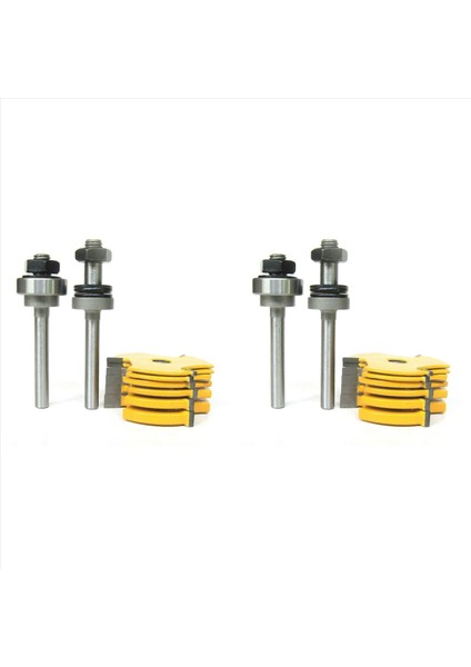 16PC 1/4inch Şey Yuvası Montaj 12 Kesici ve 4 Arbors Yönlendirici Bit Seti (Yurt Dışından)