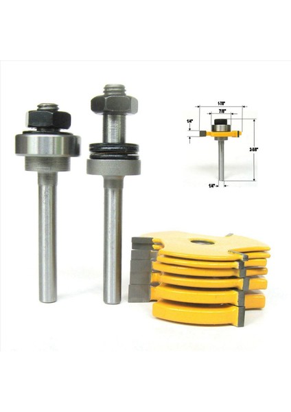 16PC 1/4inch Şey Yuvası Montaj 12 Kesici ve 4 Arbors Yönlendirici Bit Seti (Yurt Dışından) fırsatları