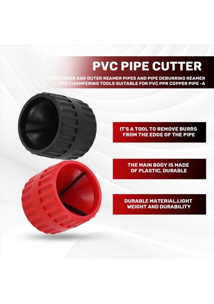 2 Pcs Iç ve Dış Reamer Borular ve Boru Çarpıştırma Raybi Boru Papa Aletleri Pvc Ppr Bakır Borusu Için Uygun (Yurt Dışından) fırsatları