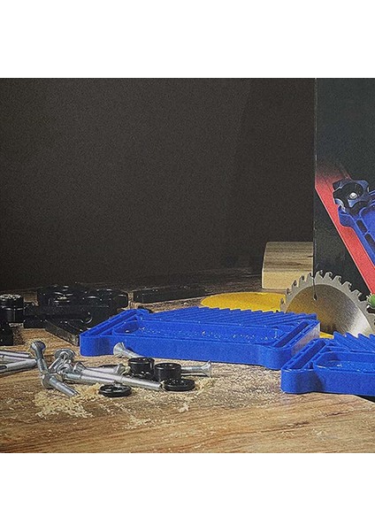 2x Yükseltilmiş Tüy Tahtası Güvenlik Cihazı Istiflenebilir Tüy Tahtası Çoğu Standart T-Slotları Masa Testerelerindeki T Rayları Mavi (Yurt Dışından) fiyatları