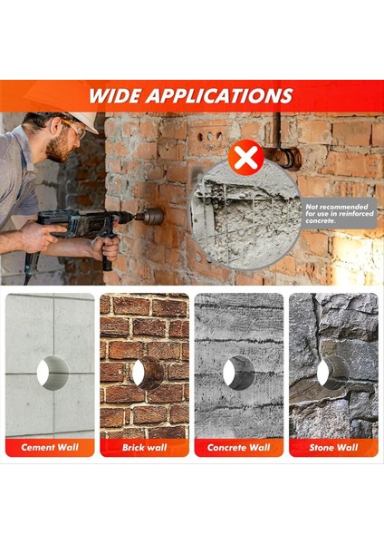 Beton Delik Testere Kiti 30 40 50 65MM Delik Matkap Bitleri Sds Plus Çekiç Matkapları Daire Matkap Bitleri Delik Testere Tuğla Için Set (Yurt Dışından) fiyatları